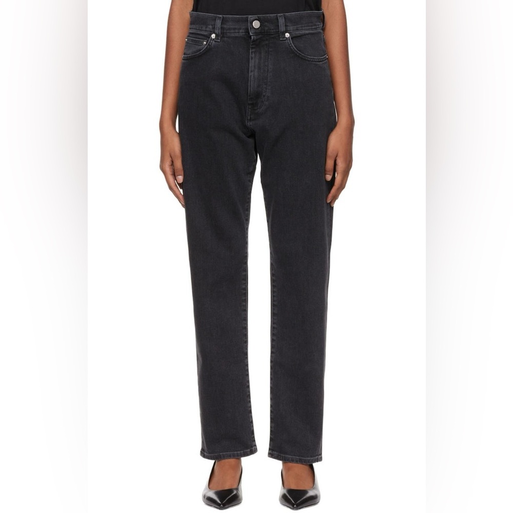 Loulou Studio Wular straight leg jeans, black, 29